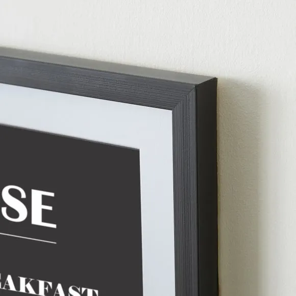 Framed Wall Print House Rules - Black Frame