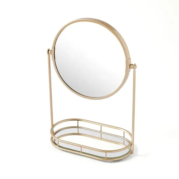 Free Standing Dressing Mirror - Brushed Bronze