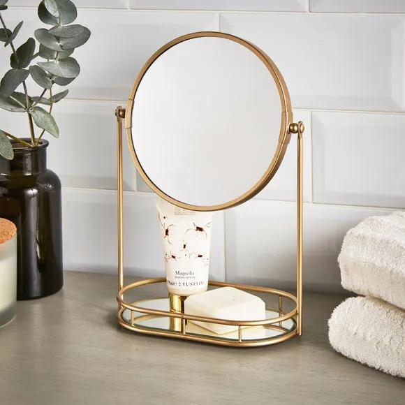 Free Standing Dressing Mirror - Brushed Bronze image