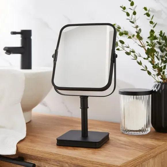 Free Standing Dressing Table Mirror - Black image