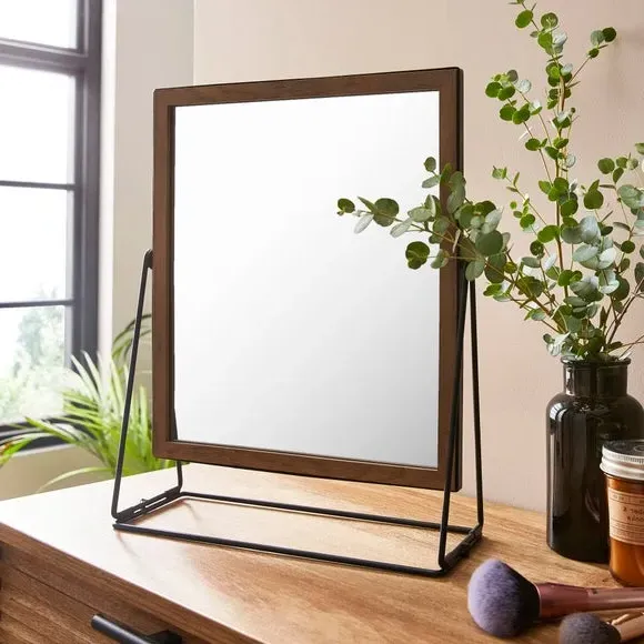 Free Standing Dressing Table Mirror - Black image