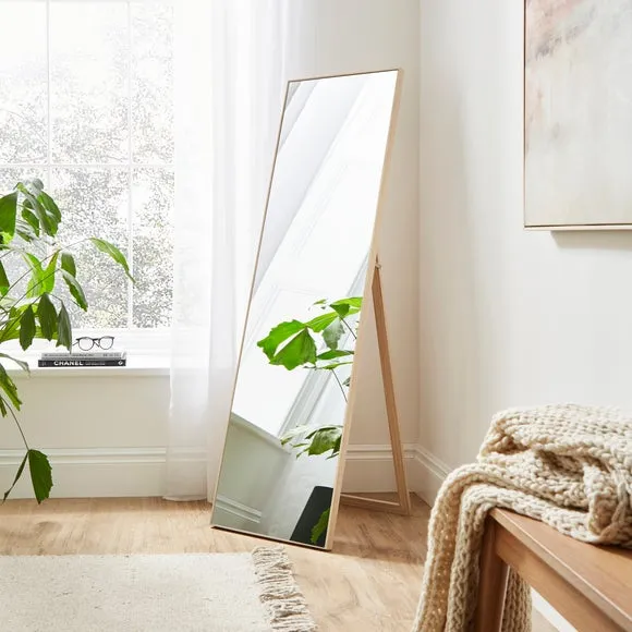 Free Standing Mirror with Anti-Tip Kit - Wood image