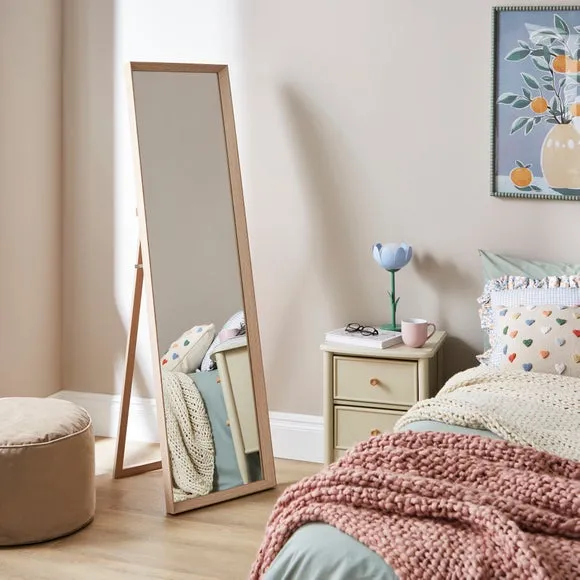 Freestanding Full Length Cheval Mirror - Natural image