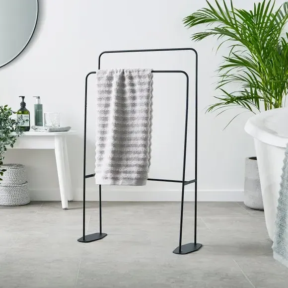 Freestanding Towel Rail - Black