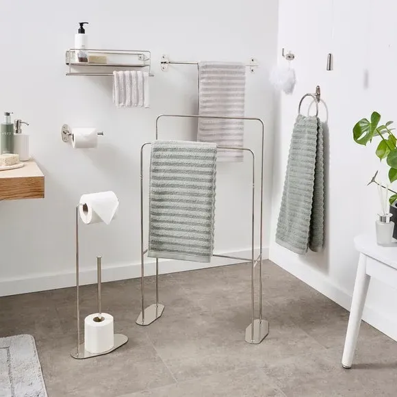 Freestanding Towel Rail - Chrome