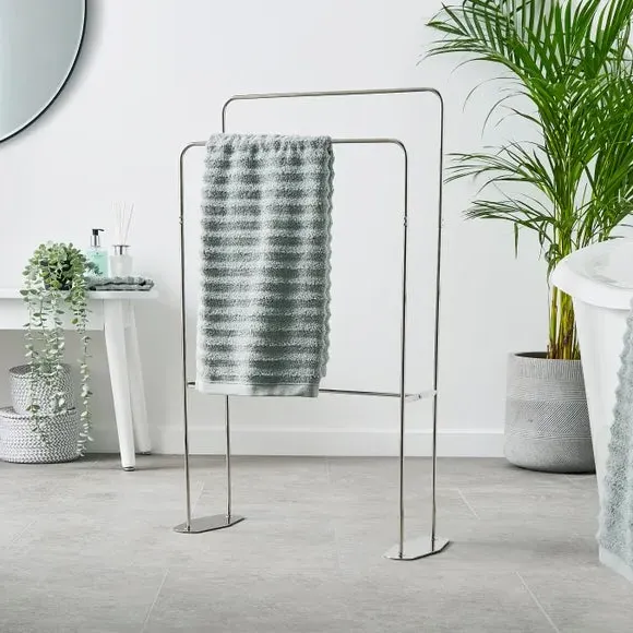 Freestanding Towel Rail - Chrome
