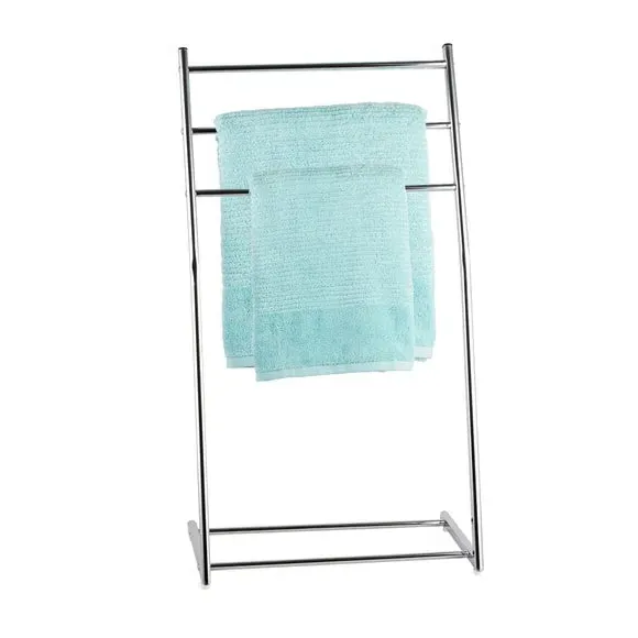 Freestanding Towel Rail - Silver, Chrome