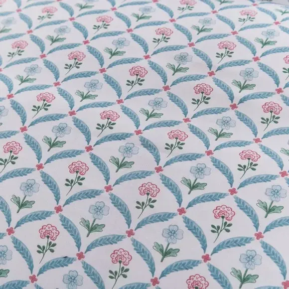 Frill Duvet Cover Set - Blue, Polycotton