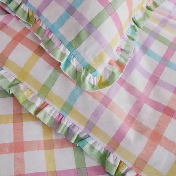 Frilled Duvet Cover Set - Multicolor, Cotton