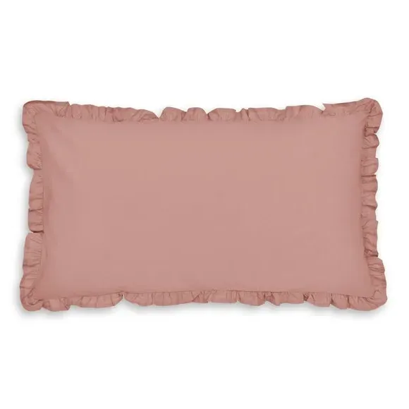 Frilled Pillowcase - Dusty Pink, Cotton