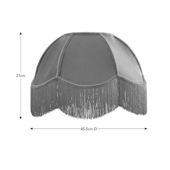 Fringed Lamp Shade - Fuschia, Velvet