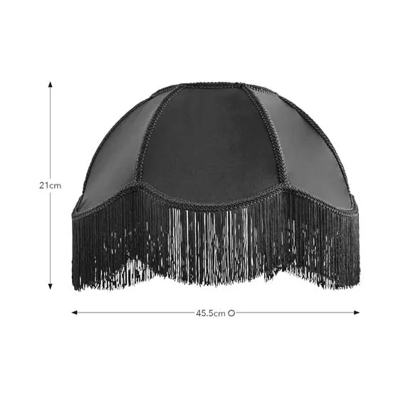 Fringed Lamp Shade - Navy, Velvet