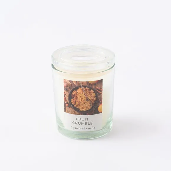 Fruit Crumble Scented Candle - Clear, Glass