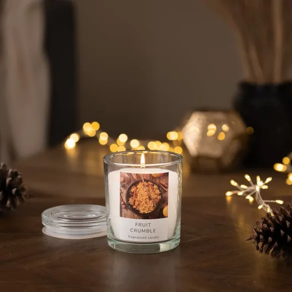 Fruit Crumble Scented Candle - Clear, Glass image