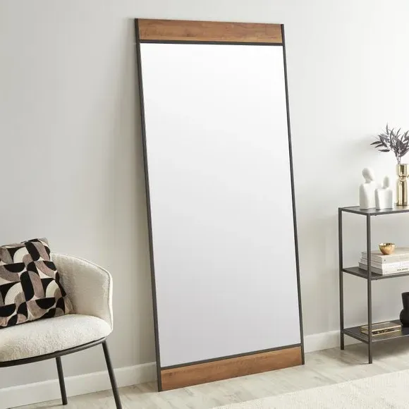 Full Length Leaner Mirror - Black, Metal