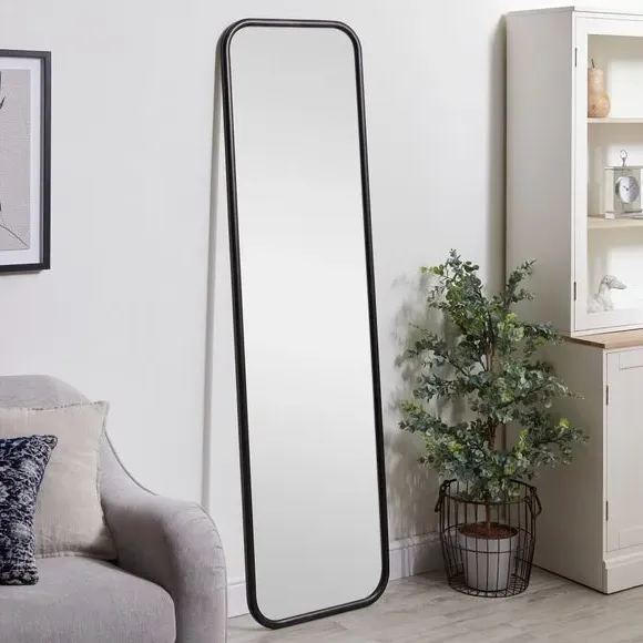 Full Length Leaner Mirror - Black, Wood image