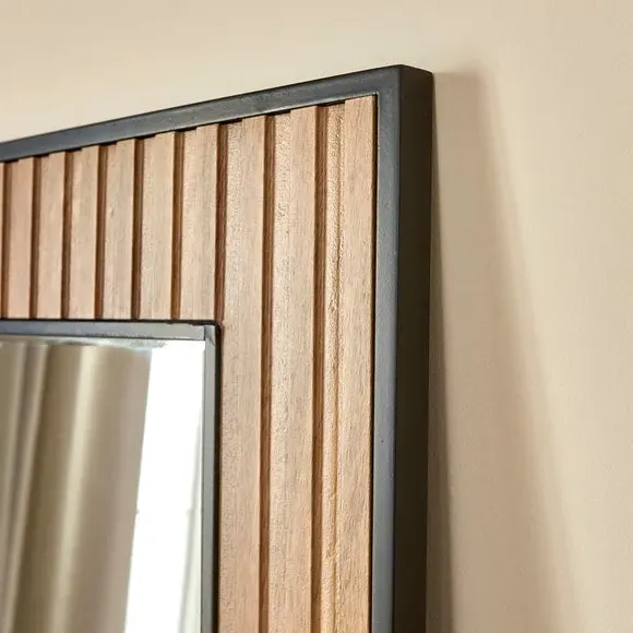 Full Length Leaner Mirror - Brown