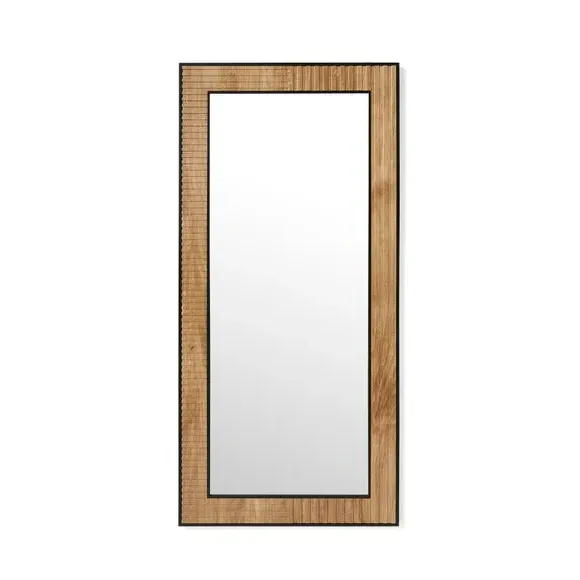 Full Length Leaner Mirror - Brown
