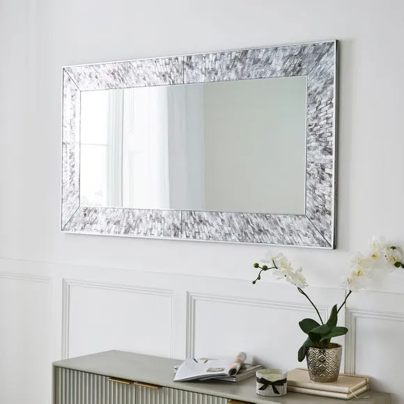 Full Length Leaner Mirror - Silver, Tiled