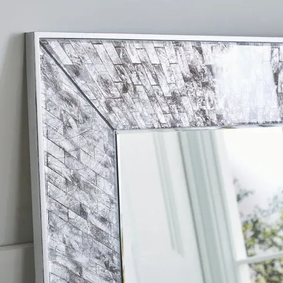 Full Length Leaner Mirror - Silver, Tiled