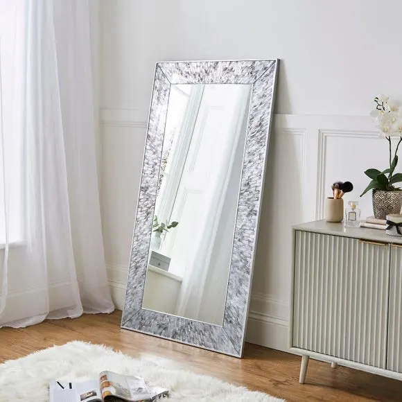 Full Length Leaner Mirror - Silver, Tiled image