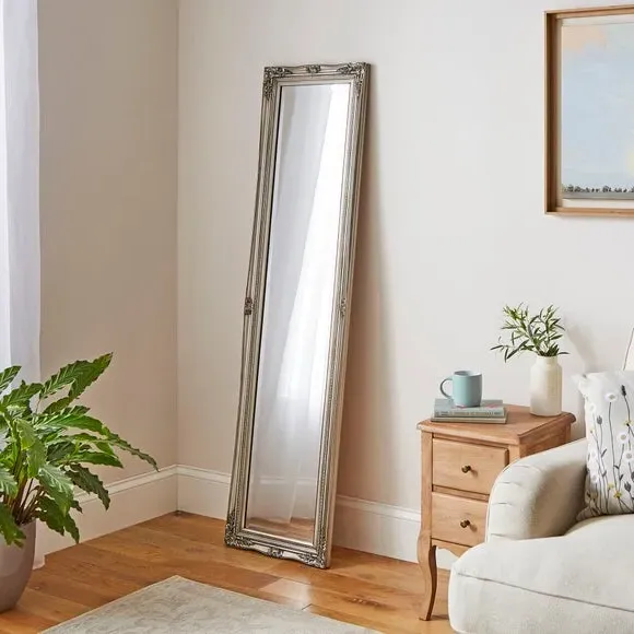 Full Length Leaner Mirror - Silver image