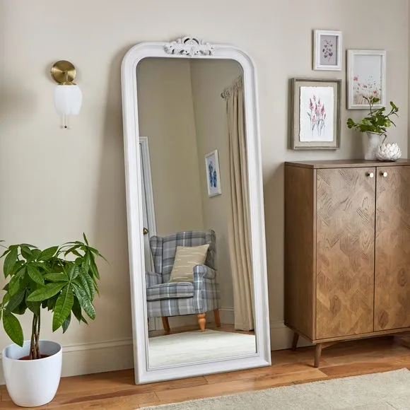 Full Length Leaner Mirror - White image