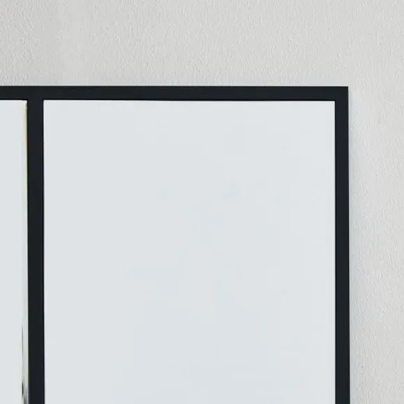 Full Length Window Leaner Mirror - Black