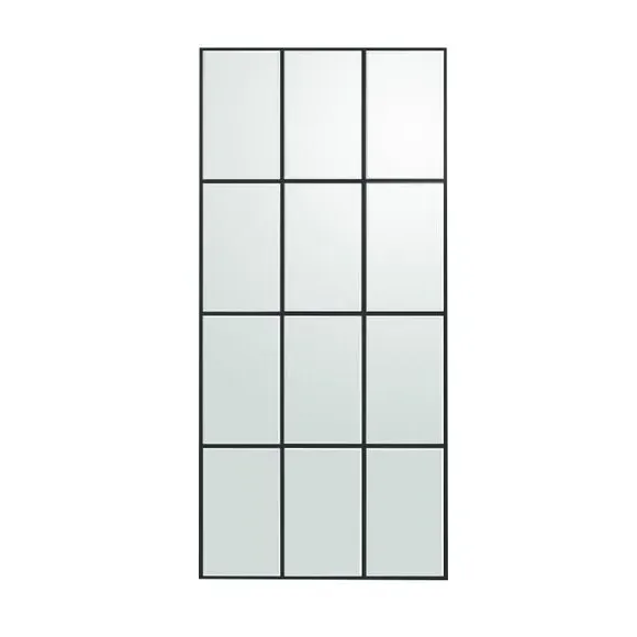 Full Length Window Leaner Mirror - Black