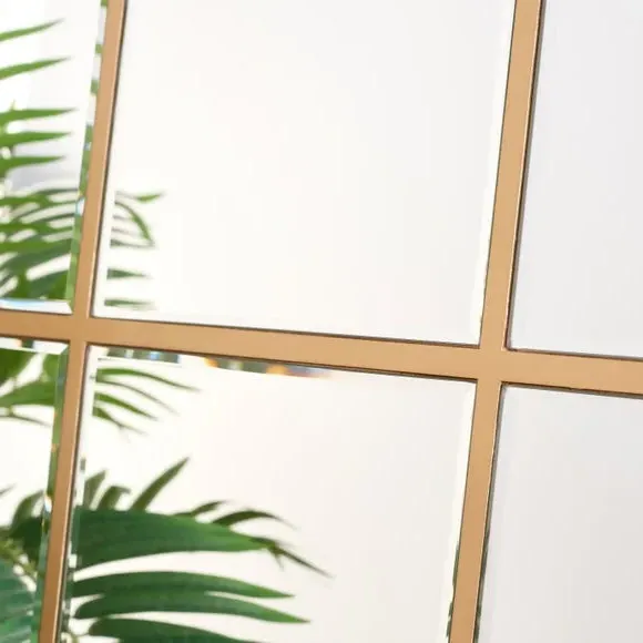 Full Length Window Leaner Mirror - Gold