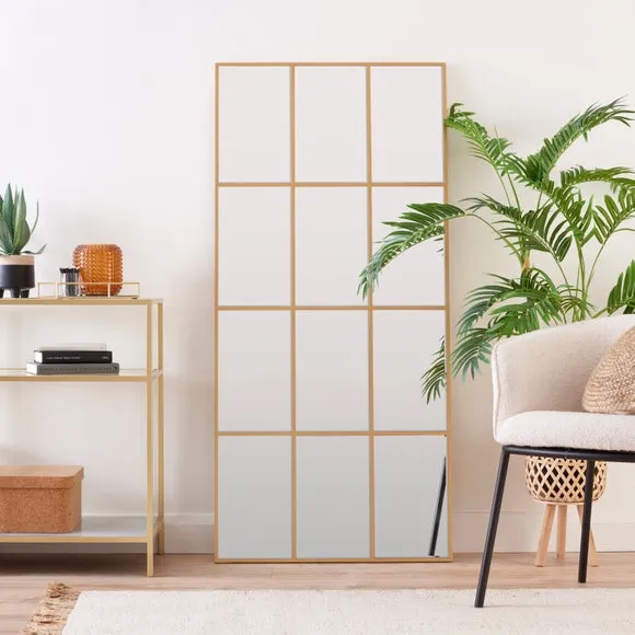 Full Length Window Leaner Mirror - Gold image