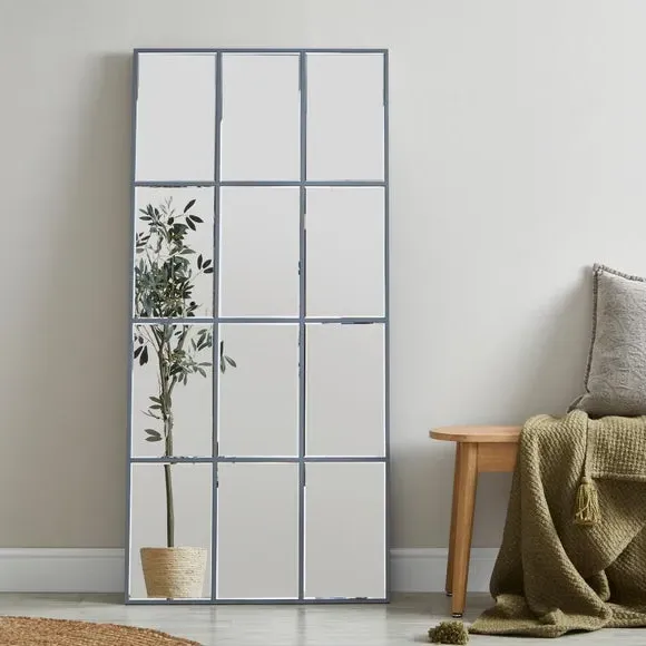 Full Length Window Leaner Mirror - Grey