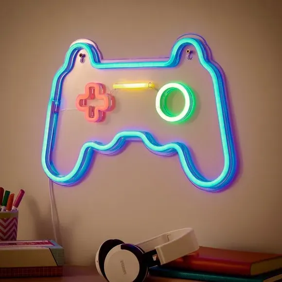 Game Controller Neon Wall Light - Multicoloured