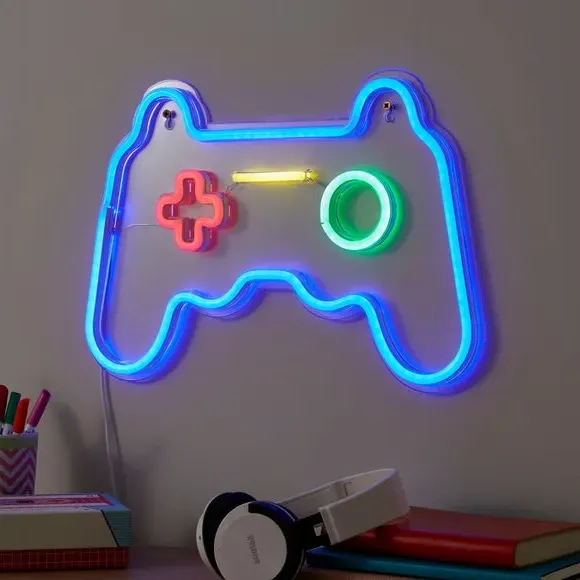 Game Controller Neon Wall Light - Multicoloured