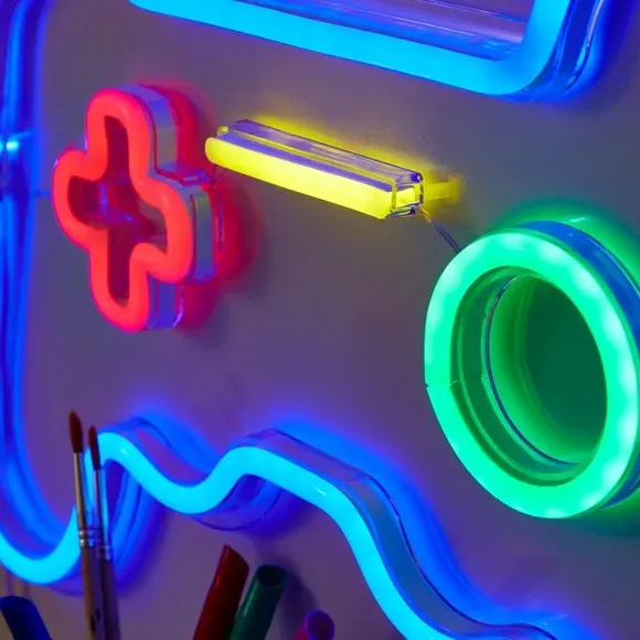 Game Controller Neon Wall Light - Multicoloured