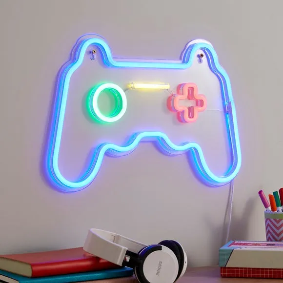 Game Controller Neon Wall Light - Multicoloured