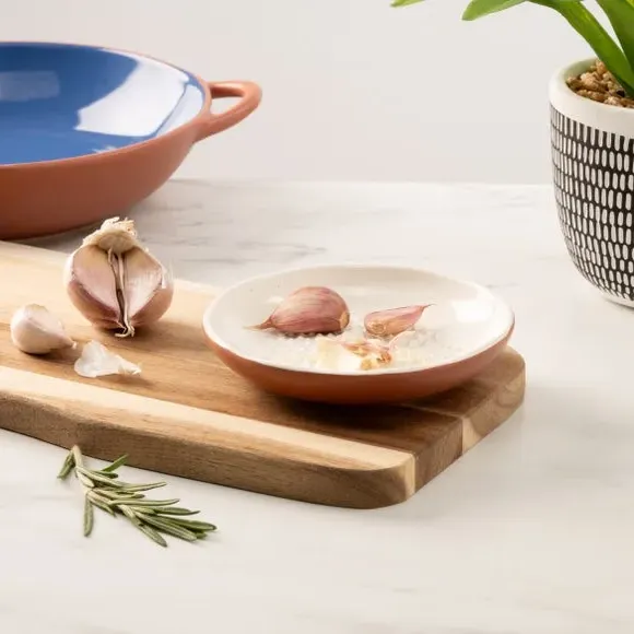 Garlic Grater Plate - Cream, Stoneware image