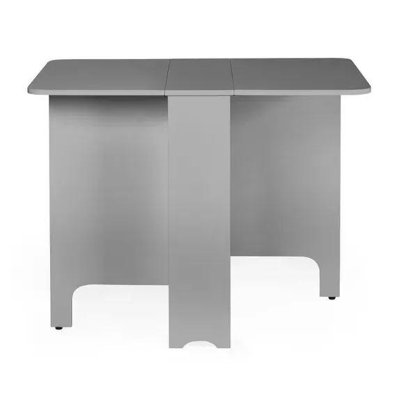 Gateleg Dining Set with 2 Chairs - Grey, Wood