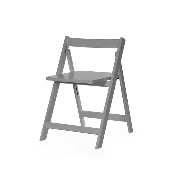 Gateleg Dining Set with 2 Chairs - Grey, Wood
