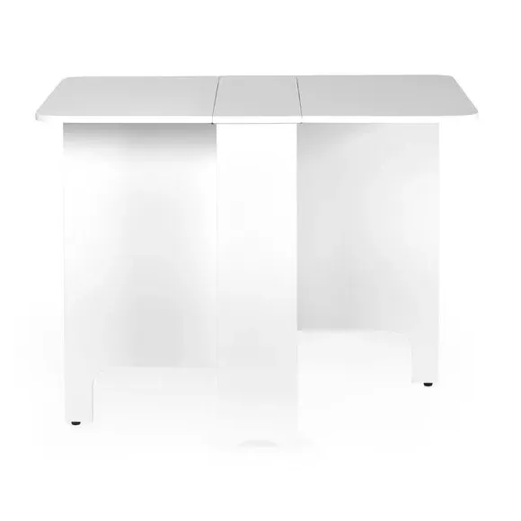 Gateleg Dining Set with 2 Chairs - White, Wood