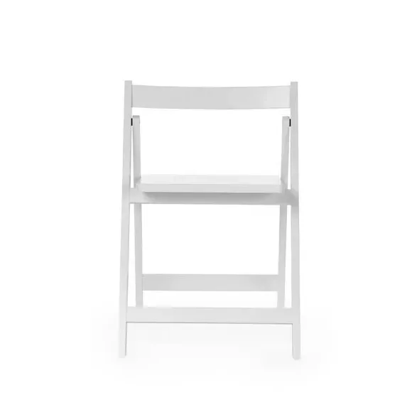 Gateleg Dining Set with 2 Chairs - White, Wood