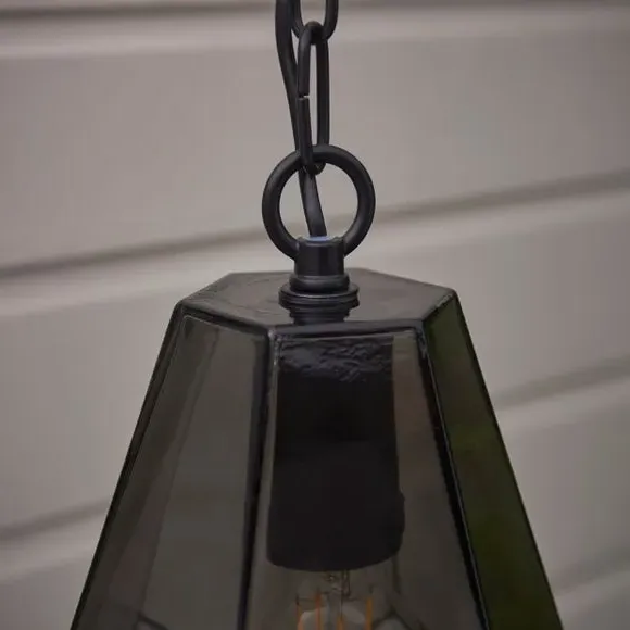 Gem-Shape Pendant Light Adjustable - Smoke, Glass