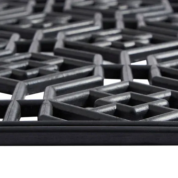 Geo Doormat - Black, Rubber