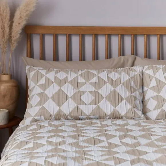 Geo Duvet Cover & Pillowcase Set - Natural