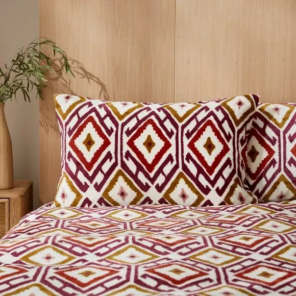 Geo Duvet Cover Set with Pillowcase - Fleece