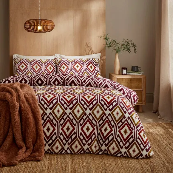 Geo Duvet Cover Set with Pillowcase - Fleece