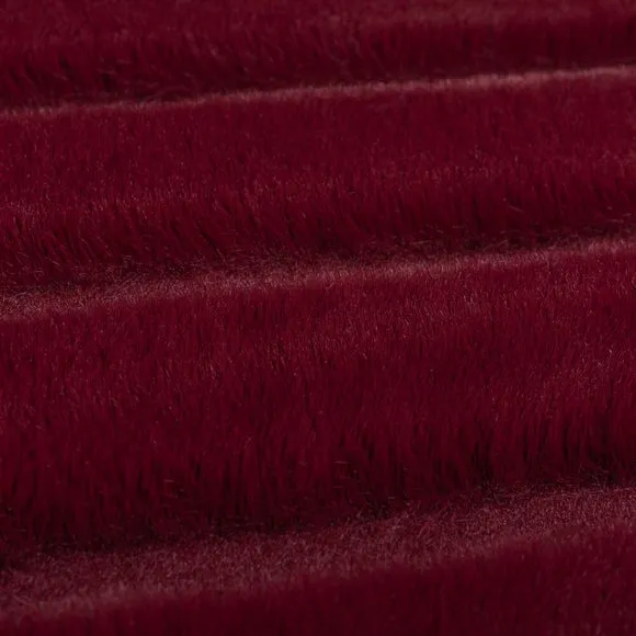 Geometric Arch Rug with Faux Fur - Mulberry