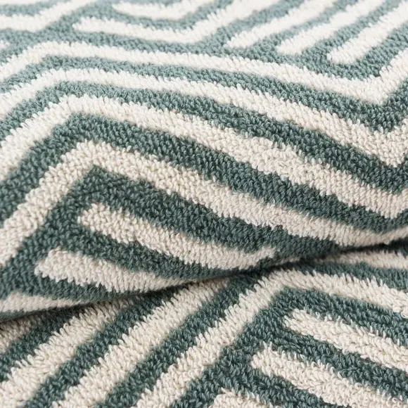 Geometric Cotton Towel - Forest, Cotton