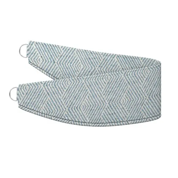 Geometric Curtain Tieback - Blue, Linen Blend