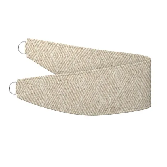 Geometric Curtain Tieback - Natural, Linen Blend